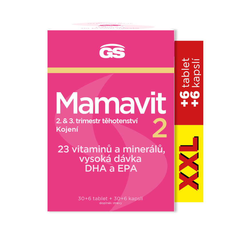 GS Mamavit 2 Těhotenství a kojení XXL 36 tablet + 36 kapslí