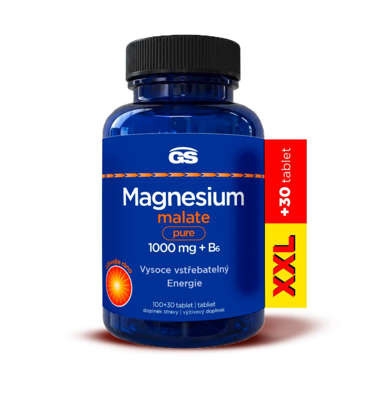 GS Magnesium malate pure 1000 mg + B6 XXL100 + 30 tablet