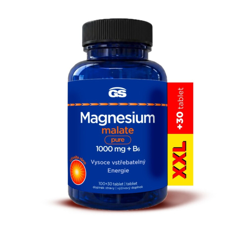 GS Magnesium malate pure 1000 mg + B6 XXL100 + 30 tablet