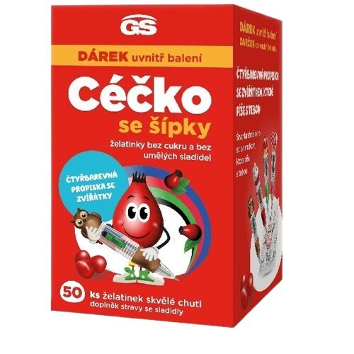 GS Céčko se šípky želatinky bez cukru 50ks+dárek