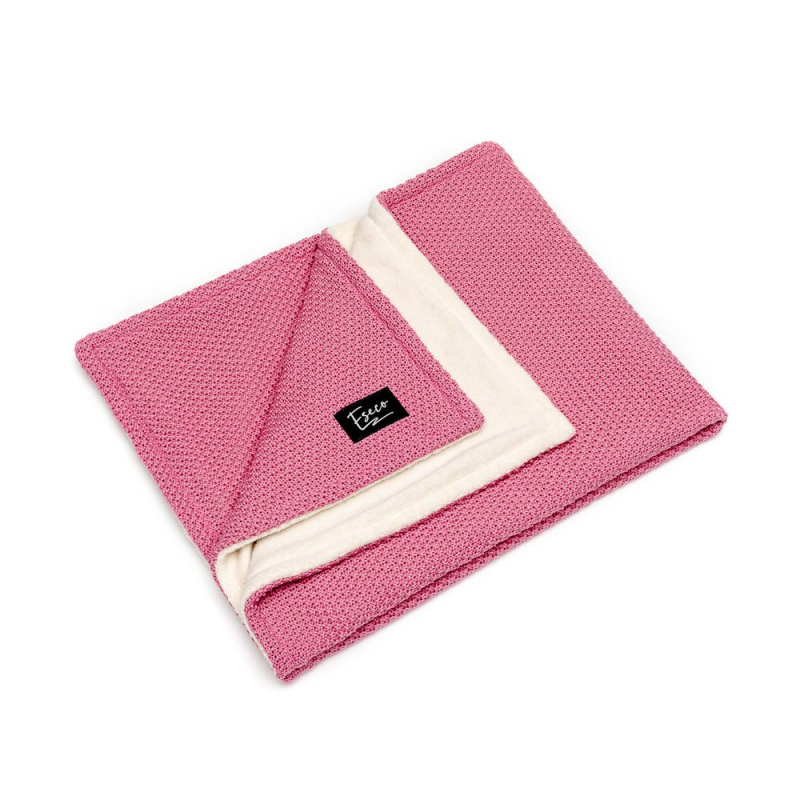 T-TOMI Pletená deka WARM Raspberry, růžová 80 x 100 cm
