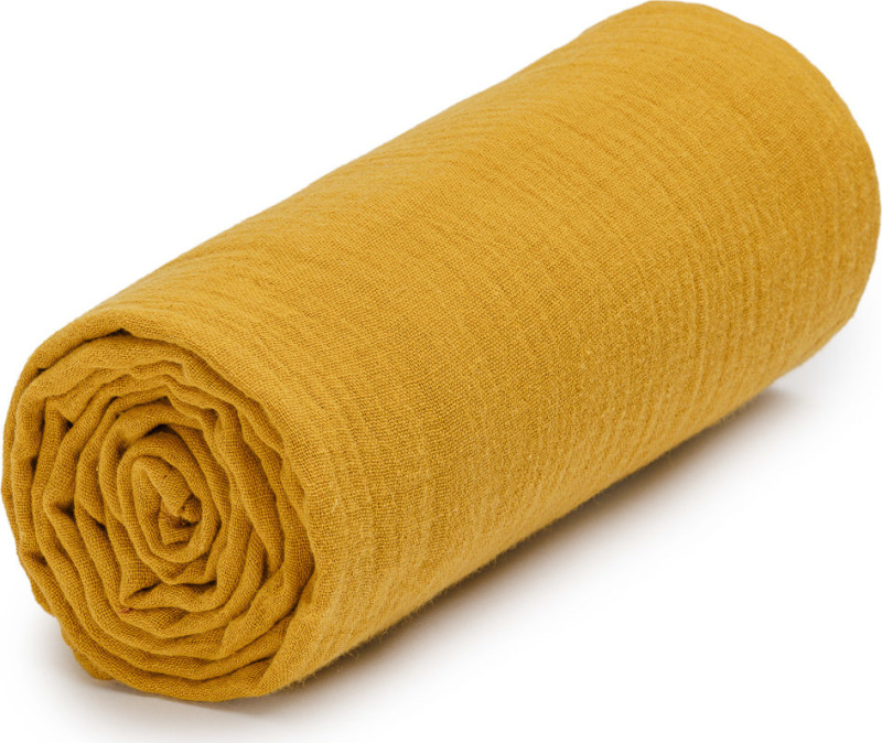 T-TOMI BIO Mušelínová osuška Mustard, 100 x 120 cm