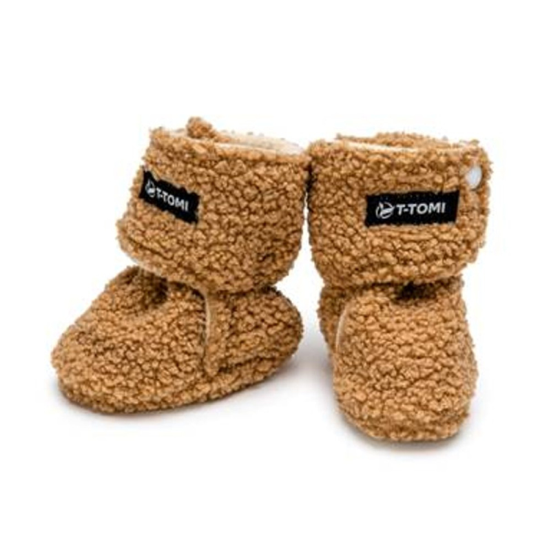 T-TOMI Capáčky TEDDY Brown (9-12 měsíců) WARM