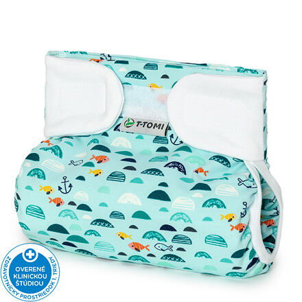 T-TOMI Ortopedické abdukční kalhotky - suchý zip Green sea 3-6 kg
