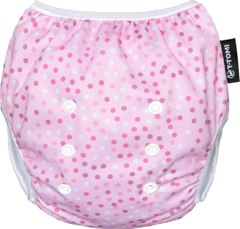 T-TOMI Diaper Swimwear Pink Dots pratelné plenkové plavky 5 - 15 kg 1 ks