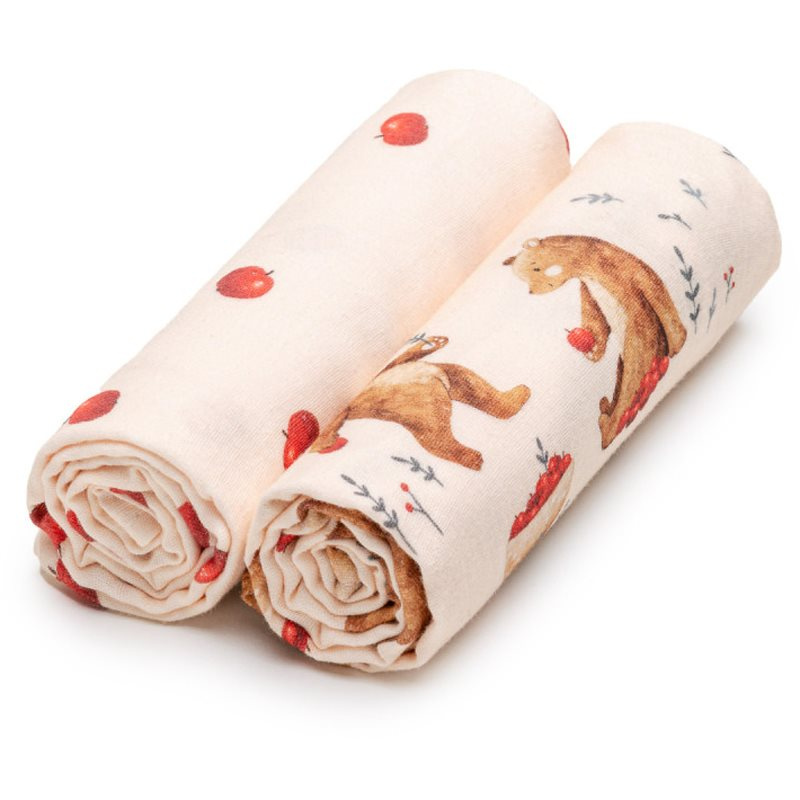 T-TOMI BIO Muslin Diapers látkové pleny Very Beary 65x65 cm 2 ks