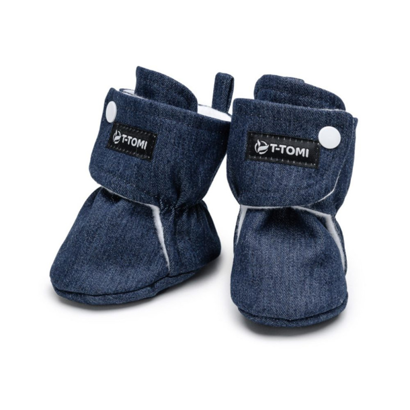 T-TOMI Capáčky Navy DENIM (3-6 měsíců)
