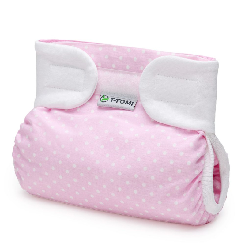 T-TOMI Ortopedické abdukční kalhotky - suchý zip White dots (5-9kg)