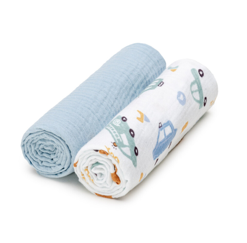 T-TOMI BIO Muslin Diapers látkové pleny Traffic 65x65 cm 2 ks