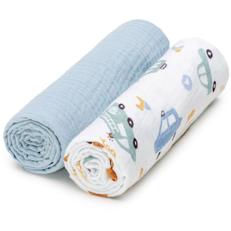 T-TOMI BIO Muslin Diapers látkové pleny Traffic 65x65 cm 2 ks