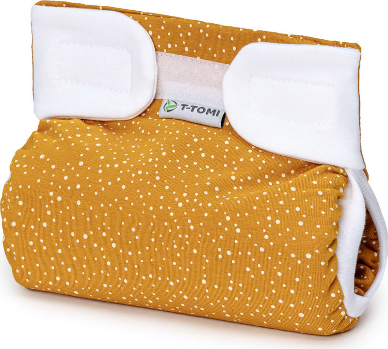 T-TOMI Ortopedické abdukční kalhotky - suchý zip Mustard do 3 kg