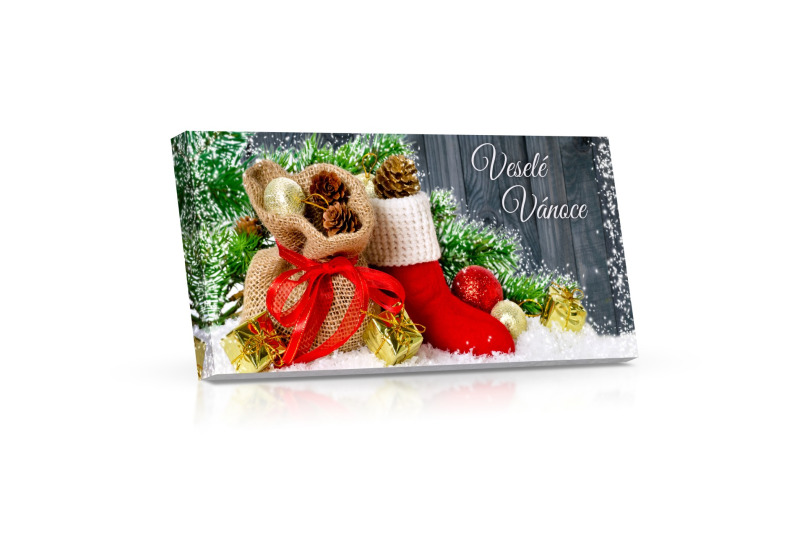Hořká čokoláda 60%, Veselé Vánoce, 100 g