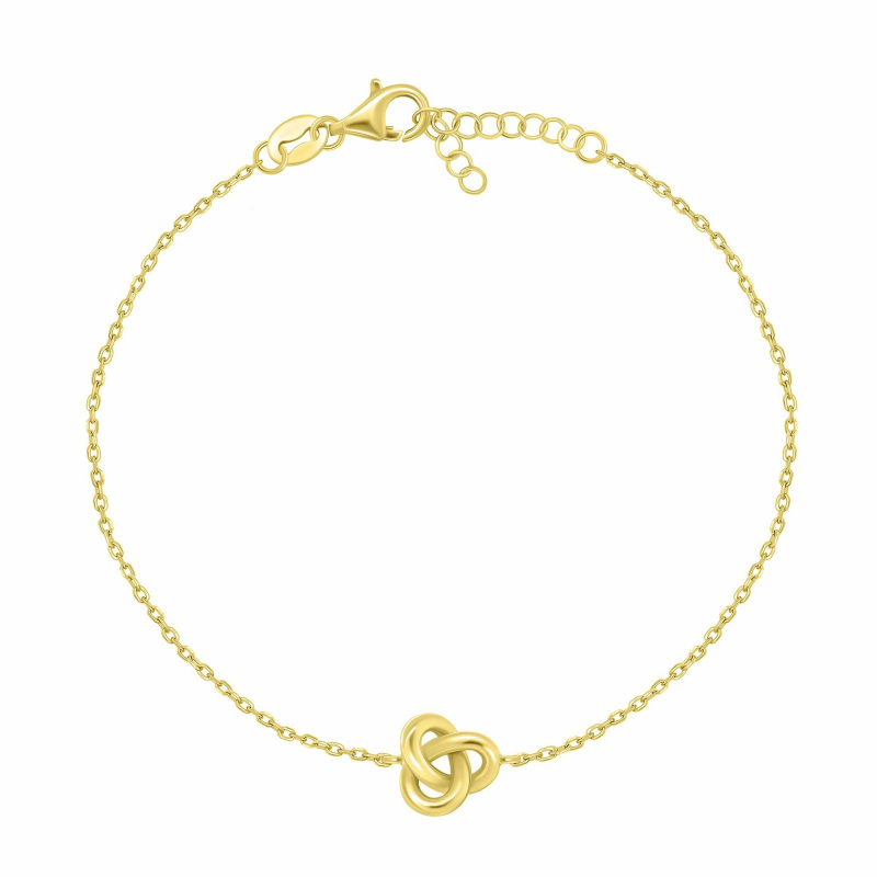 Brilio Silver Pozlacený náramek pro ženy Triquetra BRC186Y