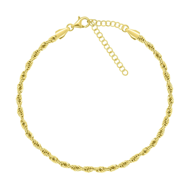 Brilio Silver Módní pozlacený řetízek na nohu ANK114Y