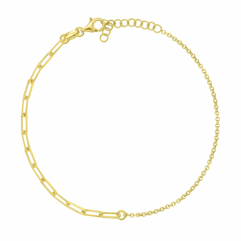 Brilio Silver Půvabný pozlacený řetízek na nohu ANK115Y