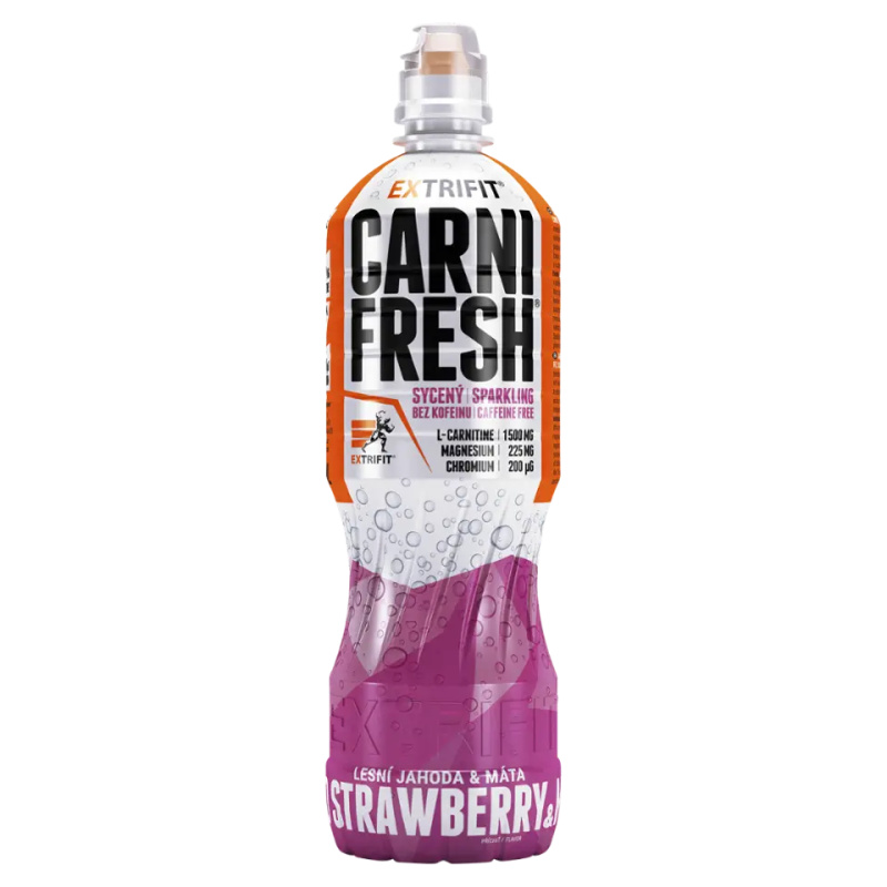 Extrifit Carnifresh Sparkling Caffeine free 850 ml - lesní jahoda/máta