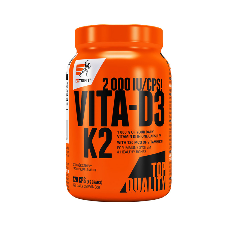 Extrifit Vita-D3K2 2000 IU/CPS 120 kapslí