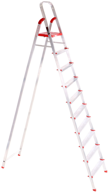 SIXTOL Schůdky - štafle hliníkové skládací, výška 222 cm, 10 stupňů - ALU STEPS 10