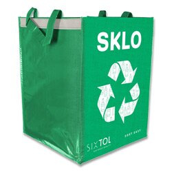 Sixtol Sort Easy - taška na tříděný odpad - sklo, 300 x 300 x 400 mm, 36 l