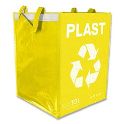 Sixtol Sort Easy - taška na tříděný odpad - plast, 300 x 300 x 400 mm, 36 l