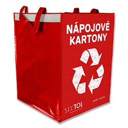 Sixtol Sort Easy - taška na tříděný odpad - nápojové kartony, 300 x 300 x 400 mm, 36 l