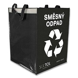 Sixtol Sort Easy - taška na tříděný odpad - směsný odpad, 300 x 300 x 400 mm, 36 l