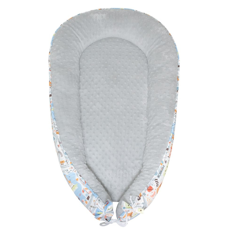 ESITO Luxusní hnízdo Minky Bamboo World 100x65cm - stříbrná