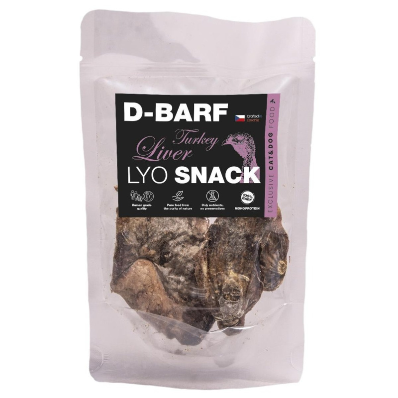 D-BARF Krůtí játra lyofilizované pamlsky