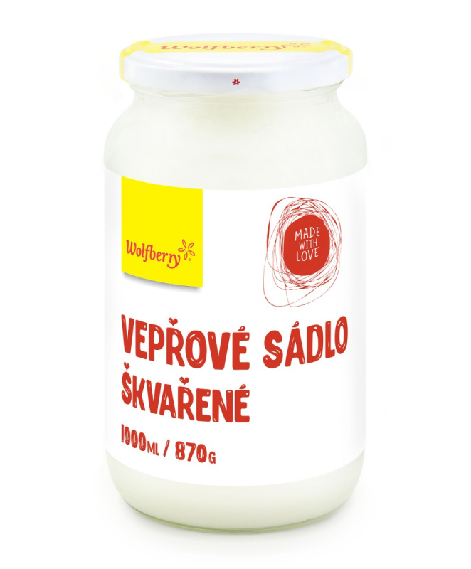 WOLFBERRY Sádlo škvařené vepřové 870 g