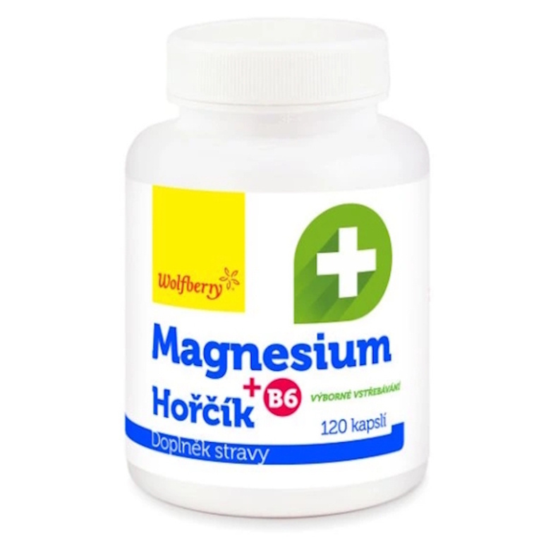 WOLFBERRY Magnesium + B6 120 kapslí