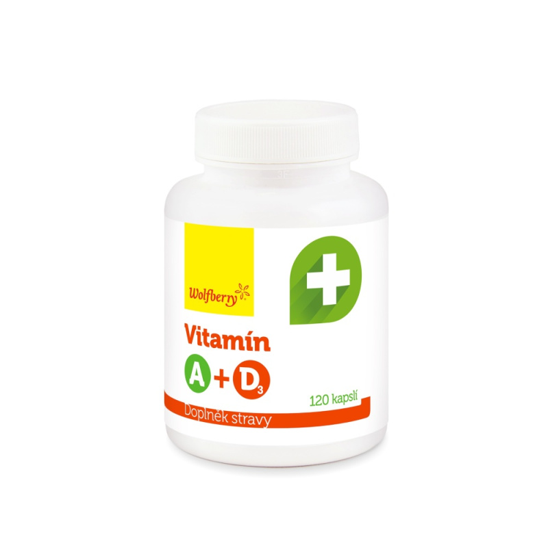 WOLFBERRY Vitamín A + D3 120 kapslí