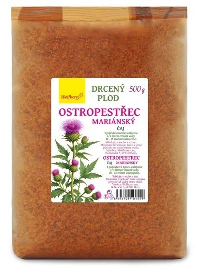 WOLFBERRY Ostropestřec plod drcený bylinný čaj 500 g