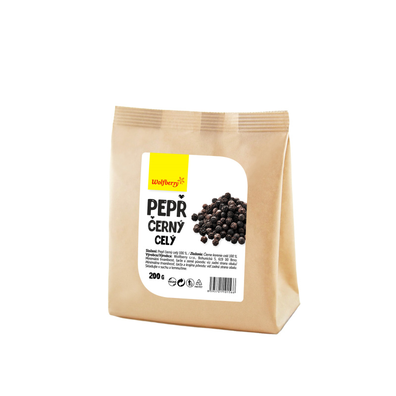 WOLFBERRY Pepř černý celý 200 g