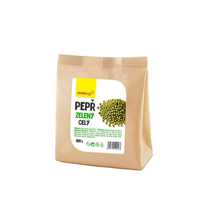 WOLFBERRY Pepř zelený celý 100 g