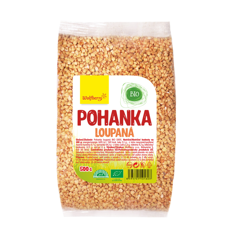 WOLFBERRY Pohanka loupaná BIO 500 g
