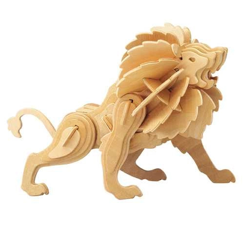 Dřevěné 3D puzzle lev