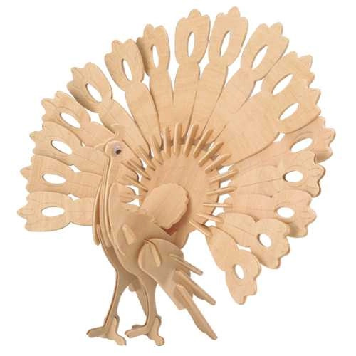 Dřevěné 3D puzzle – páv