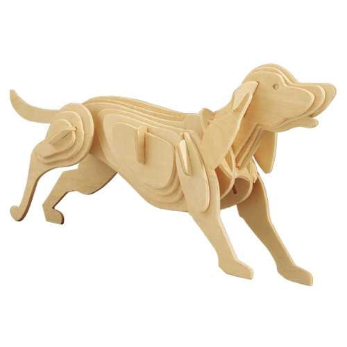 Woodcraft dřevěné 3D puzzle pes