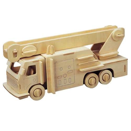 Dřevěné 3D puzzle hasičský vůz WOODCRAFT