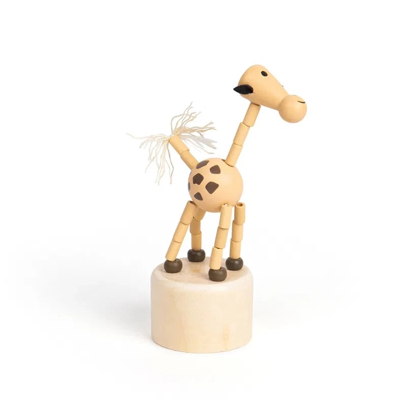 Dřevěná mačkací zvířátka Safari Žirafa od Bigjigs Toys