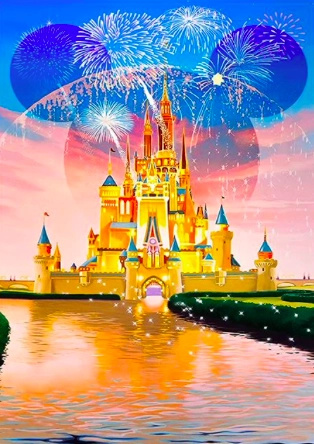 Sada na diamantové malování Disney Zámek