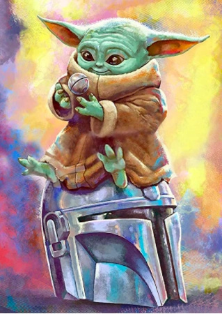Sada na diamantové malování Star Wars Baby Yoda