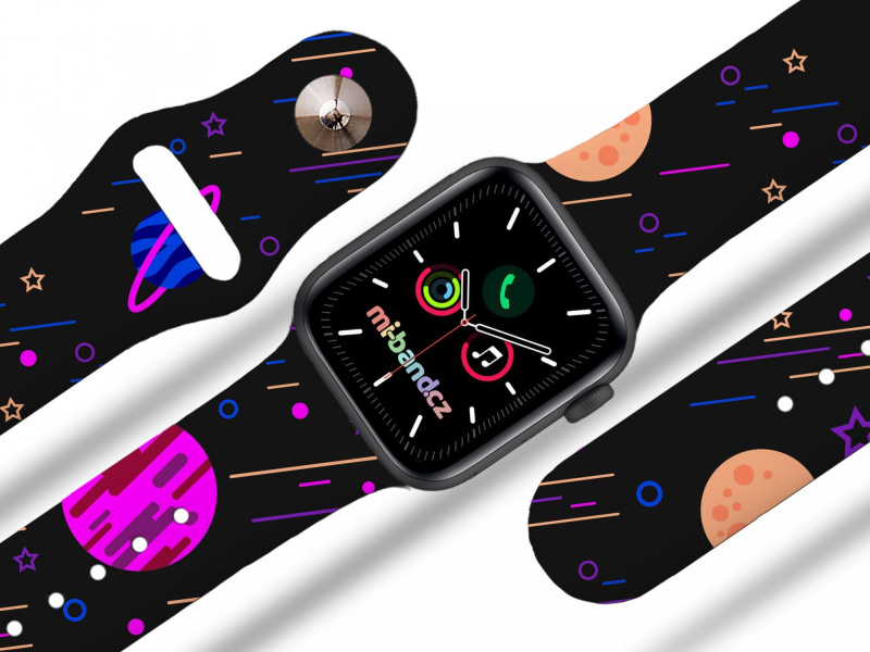 Mi-band Apple watch řemínek Planetky Rozměr: 42/44/45/46/49mm