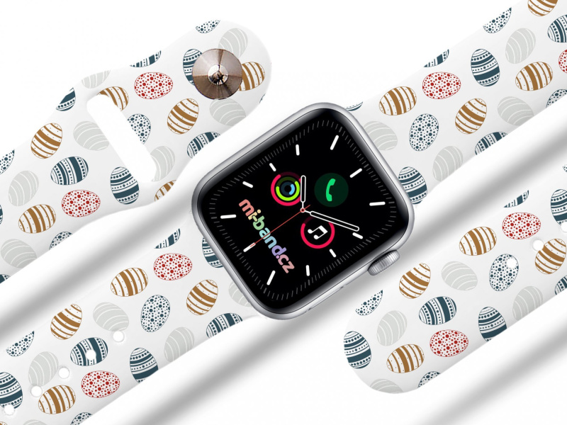 Mi-band Apple watch řemínek Vajíčka Barva: Bílá, Rozměr: 38/40/41/42(S10)mm