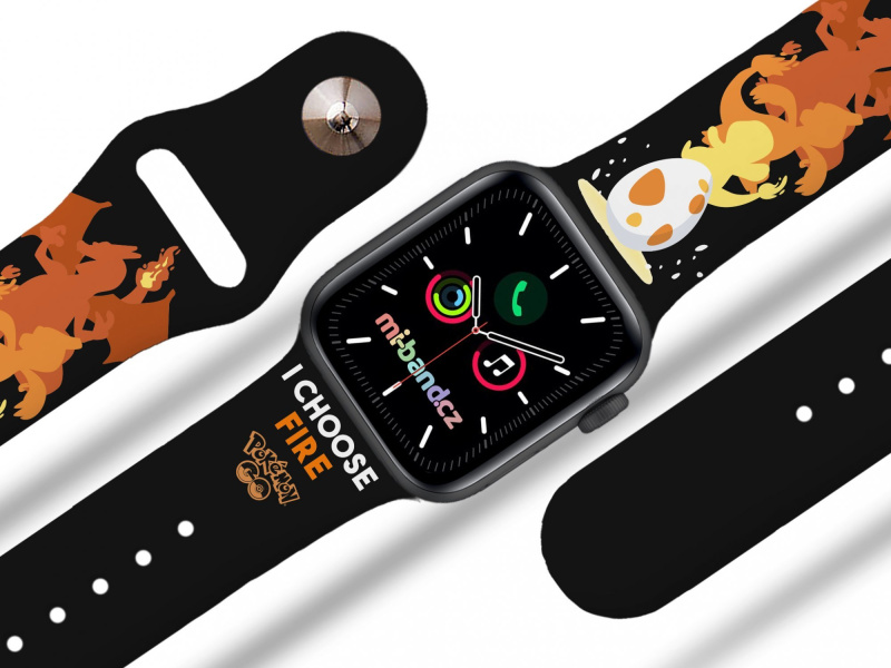 Mi-band Apple watch řemínek Pokemon Rozměr: 42/44/45/46/49mm, barva pásku: černá
