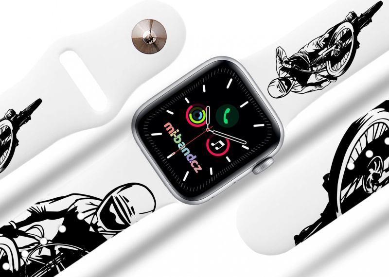 Mi-band Apple watch řemínek MTB sjezdy Rozměr: 38/40/41/42(S10)mm, barva pásku: bílá