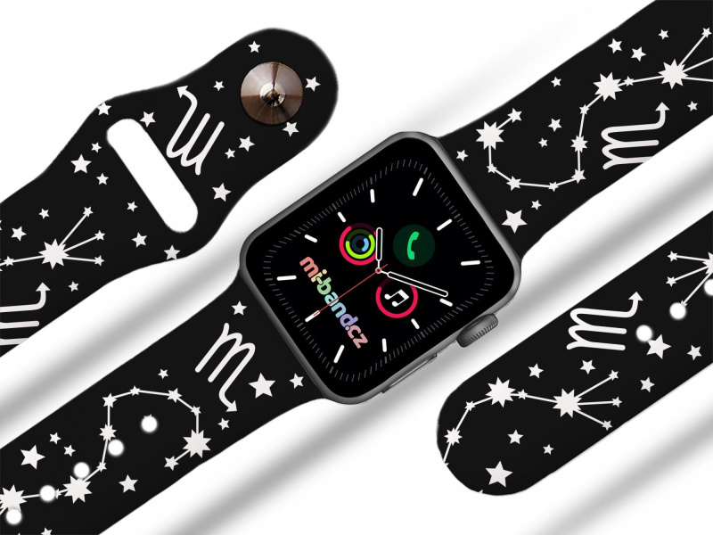 Mi-band Apple watch řemínek 38/40/41/42(S10) Znamení zvěrokruhu 2 Rozměr: 38/40/41/42(S10)mm, znamení: štír