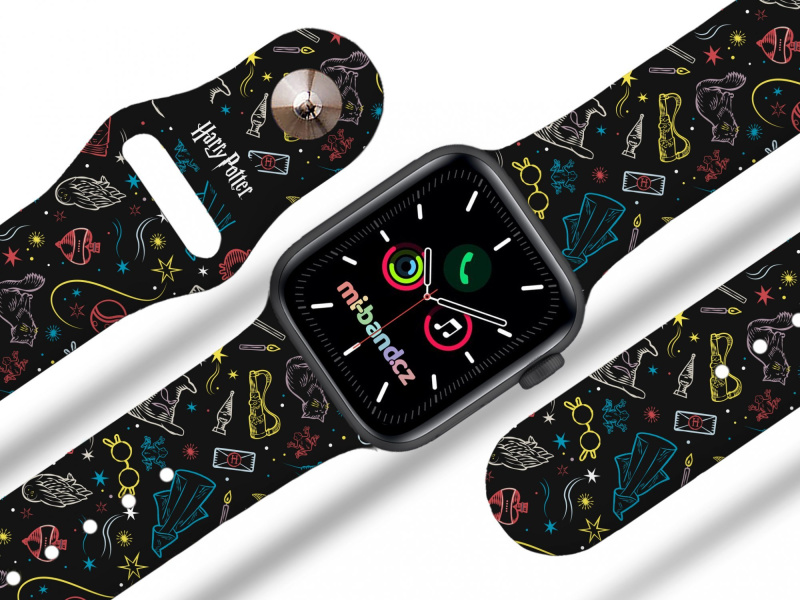 Miband Apple watch řemínek Harry Potter - Harry potter Rozměr: 38/40/41/42(S10)mm, barva pásku: černá