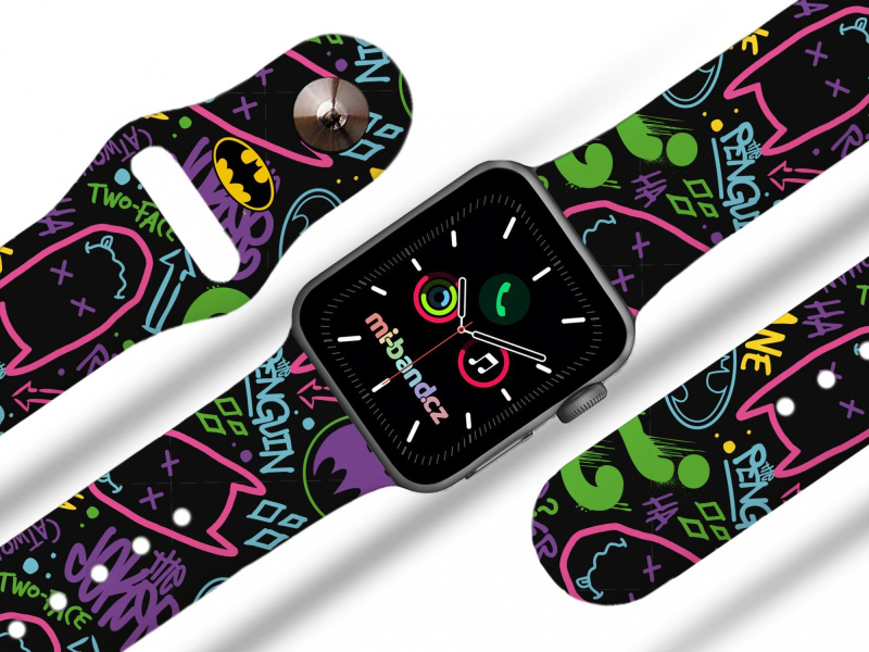 Miband Apple watch řemínek Batman - Graffiti Rozměr: 42/44/45/46/49mm