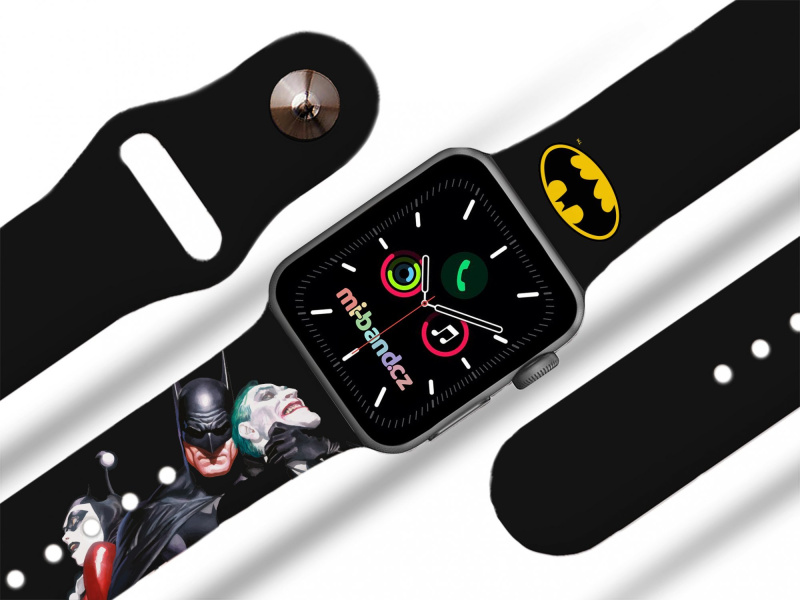 Miband Apple watch řemínek Batman 30 - Batman, Joker a Harley Quinn Rozměr: 38/40/41/42(S10)mm